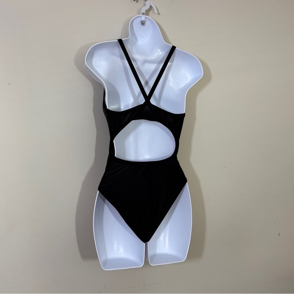 Speedo Black Racerback One-Piece Swimsuit - Picture 2 of 11